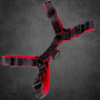 Titan robuster BDSM Harness Red/BLACK|SAXOS.NET LEATHER|TV|Harnais BDSM