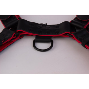 Titan robuster BDSM Harness Red/BLACK|SAXOS.NET LEATHER|TV|Harnais BDSM