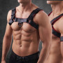 Titan robuster BDSM Harness Red/BLACK|SAXOS.NET LEATHER|TV|Harnais BDSM