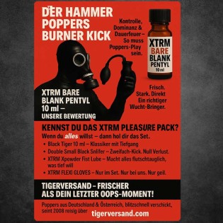 BARE BLANK PENTYL 10 ml|BLACK TIGER POPPERS|TV|Pentylnitrite Poppers