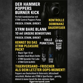 BARE BLANK PENTYL 10 ml|BLACK TIGER POPPERS|TV|Pentylnitrite Poppers