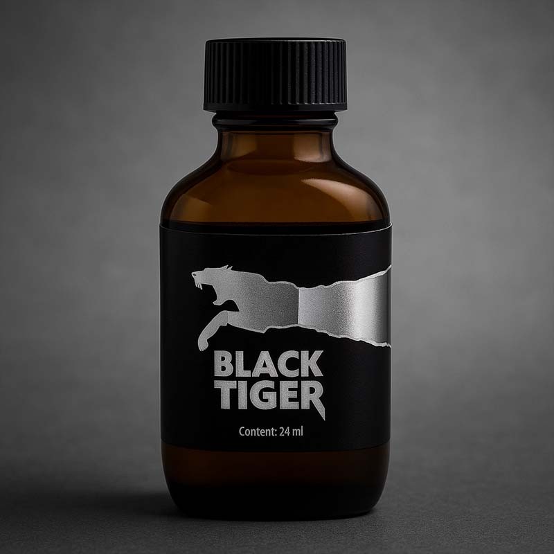 BLACK TIGER SILVER 24 ml|BLACK TIGER POPPERS|TV|Pentylnitrite Poppers