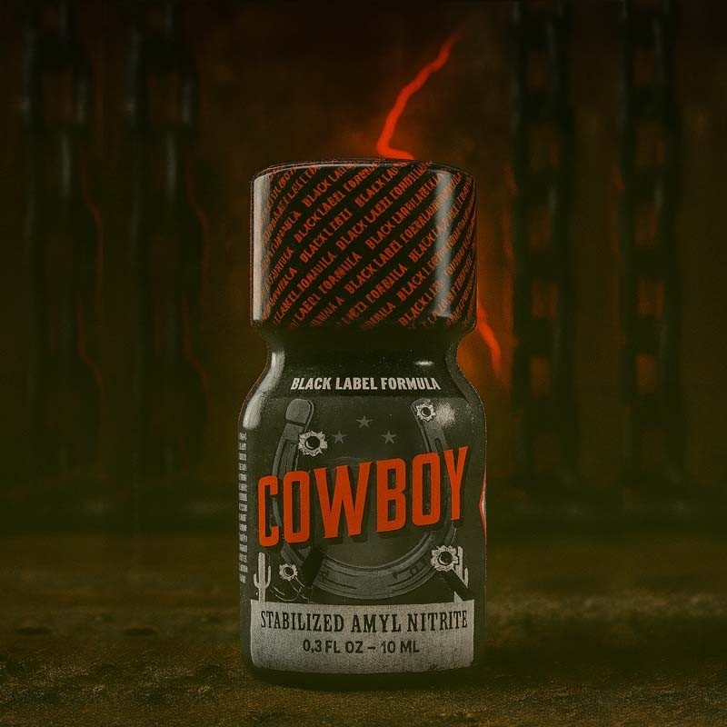 Cowboy Black Label 10ml|PWD EUROPE|TV|Nitrite d'amyle Poppers