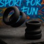 XLEATHERS DELUXE - SILICONE COCKRING noir|® XLeathers|TV|Anneaux pour pénis